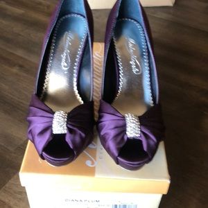 Diana plum heels from David’s Bridal.
